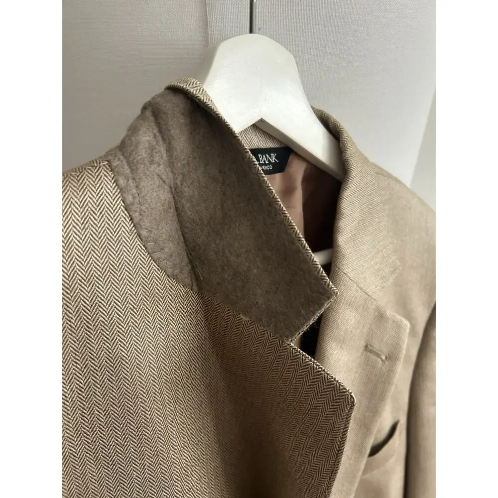 Jos. A. Bank Silk Camel Hair Blazer 42 L Sport Coat Preppy Luxury Old Money